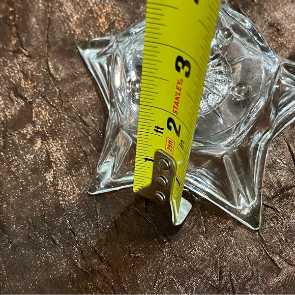 Crystal 5 point star tapered candlestick candleholders lay flat elegant 1’x5’ - Picture 7 of 10